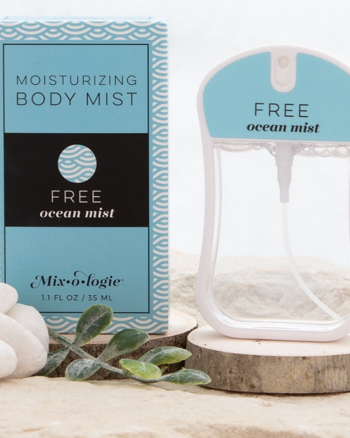 Moisturizing Body Mist Perfume - 12 Scents Mix-o-logie Free - Ocean Mist