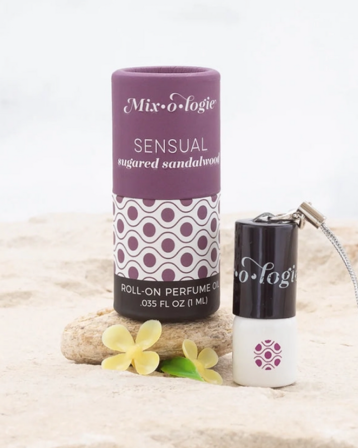 Mini Rollerball Keychain Perfume - 12 Scents Mix-o-logie Sensual - Sugared Sandalwood