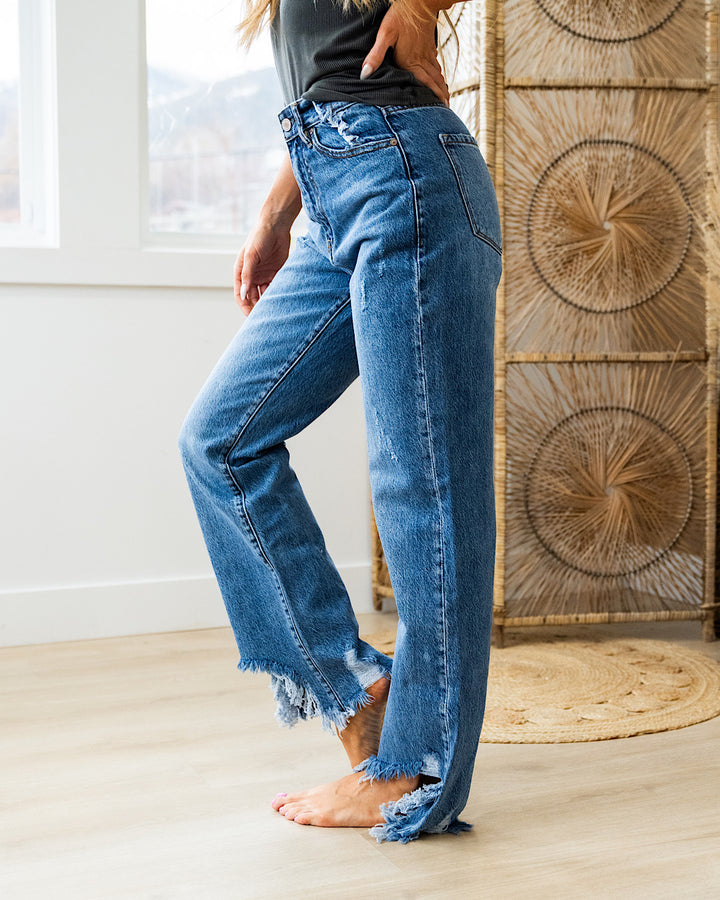 KanCan Selena Rigid Distressed Straight Jeans FINAL SALE KanCan