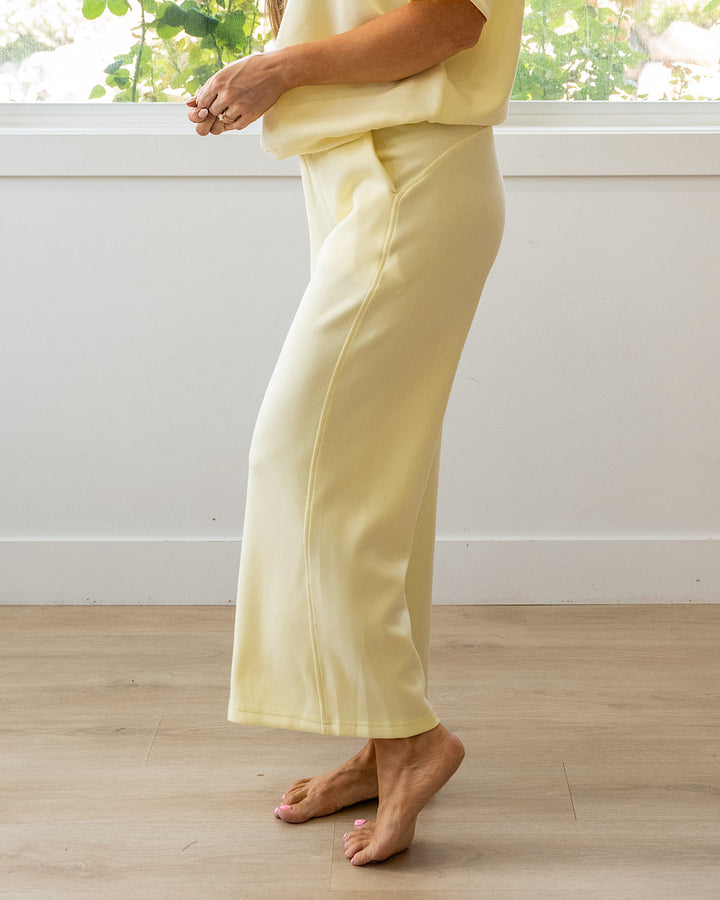 NEW! Kendall Scuba Fabric Wide Leg Pants - Lemonilla Rae Mode