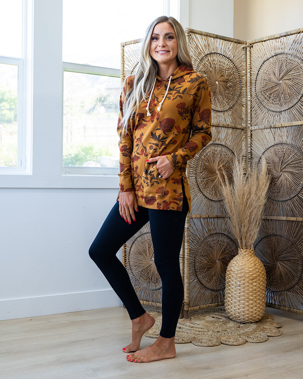 Ampersand Ave Garden Glamour Sideslit Hoodie FINAL SALE Ampersand Ave