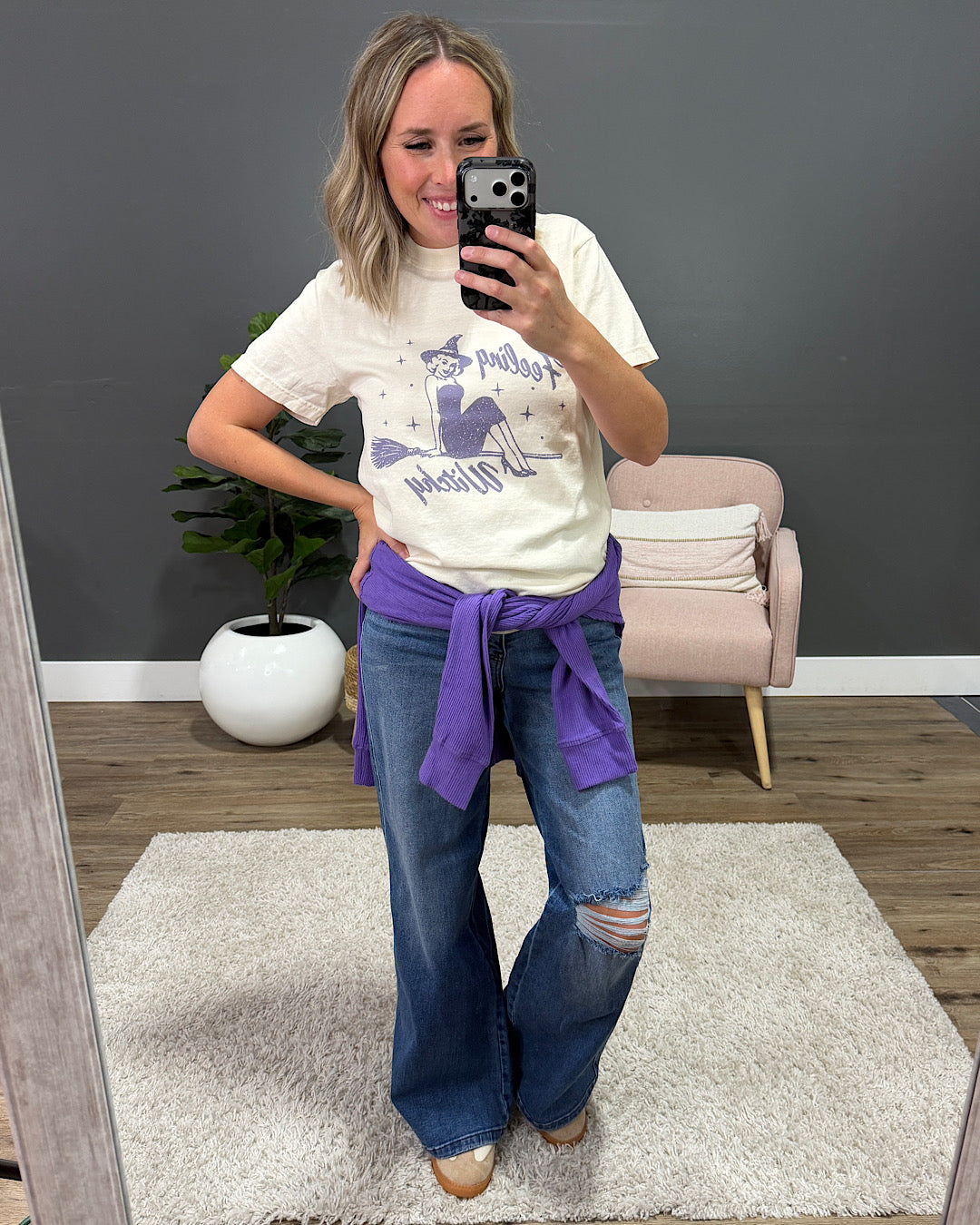 NEW! Feeling Witchy Ivory Tee Girl Tribe
