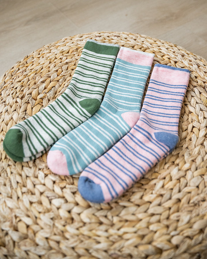 Wanakome Cozy Mini Stripe Socks - 3 Options Wanakome