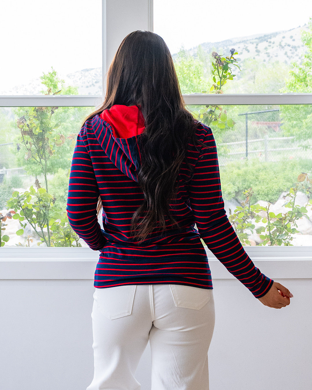 NEW! Ampersand Ave Sailaway Stripes HalfZip Sweatshirt Ampersand Ave