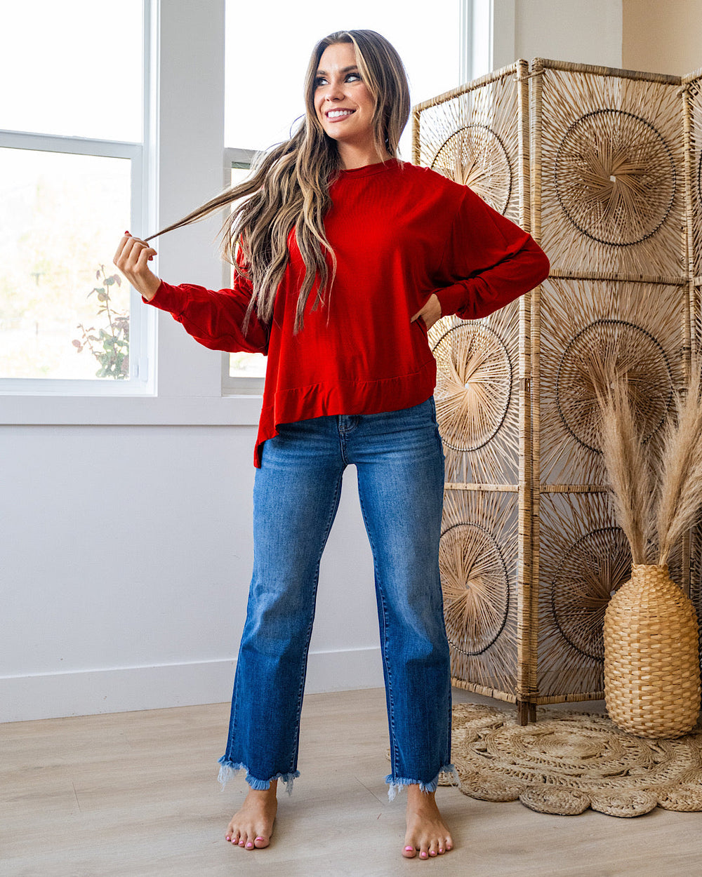 DOORBUSTER! Dolman Sleeve Top - Brick Sew In Love