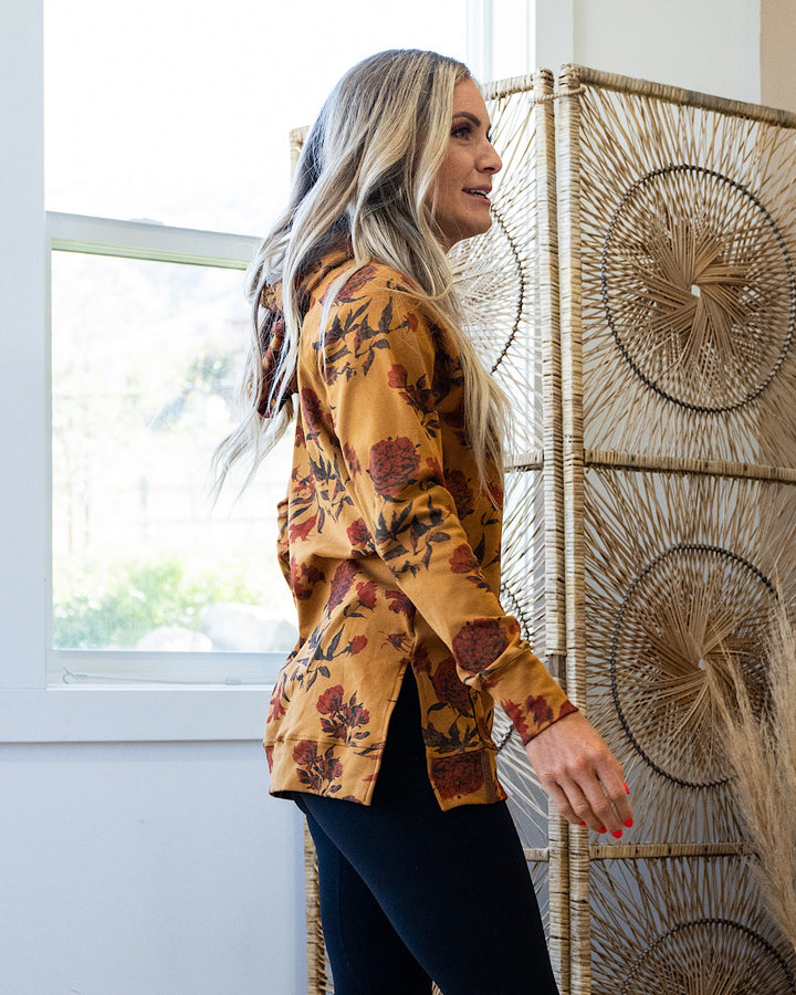 Ampersand Ave Garden Glamour Sideslit Hoodie FINAL SALE Ampersand Ave