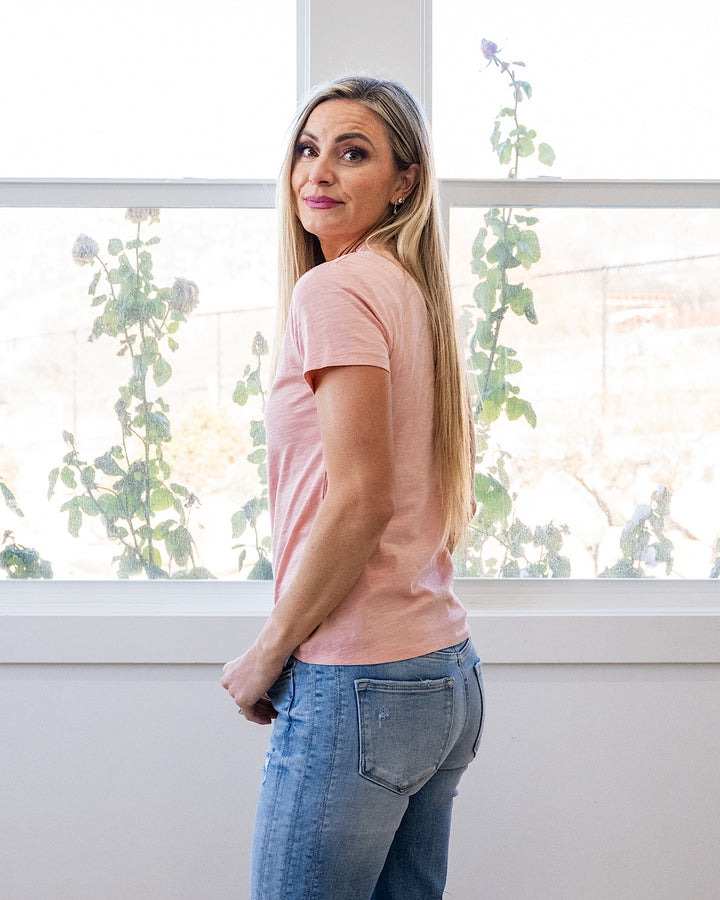 NEW! Melinda Short Sleeve Top - Peony Pink Be Cool