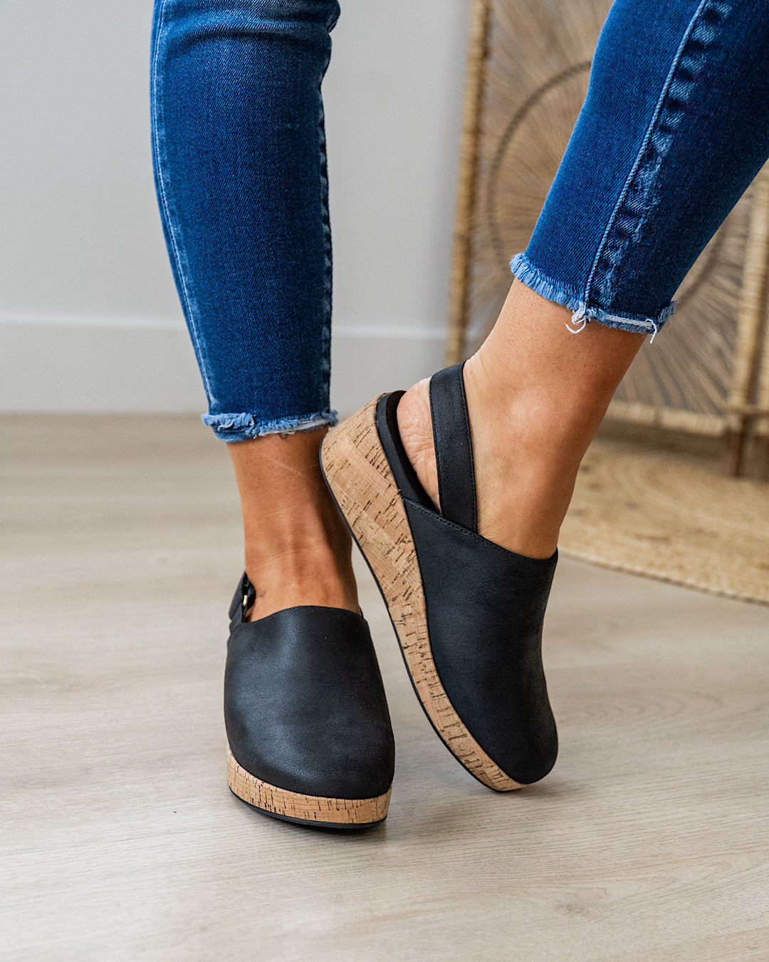 Corkys Low Temps Wedge Clogs - Black Corkys Footwear