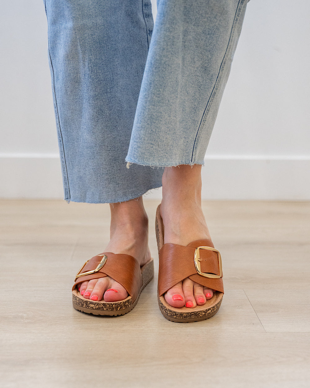 Corkys Road Trip Slip On Sandals - Cognac Corkys Footwear