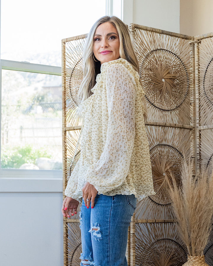 Peyton Floral Chiffon Ruffle Blouse FINAL SALE Heyson