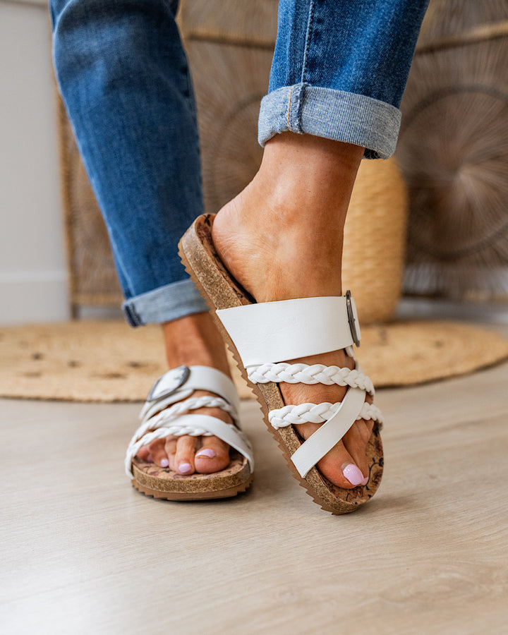 Very G Nora 3 Criss Cross Sandals - White FINAL SALE Very G