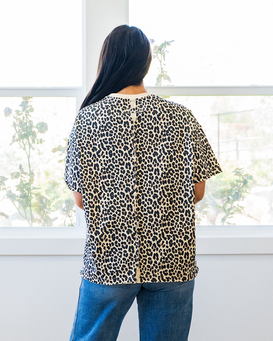 Ampersand Ave Layover Leopard Boyfriend Tee Ampersand Ave