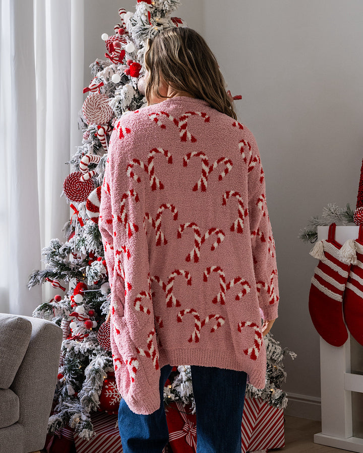 NEW! Christmas Cloud Open Cardigan - Candy Cane Blakeley