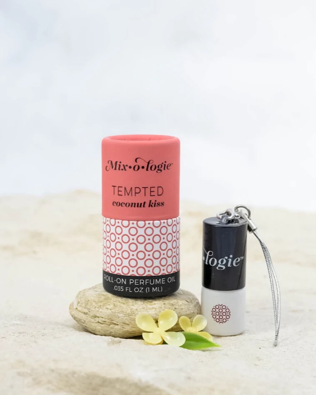 Mini Rollerball Keychain Perfume - 12 Scents Mix-o-logie Tempted - Coconut Kiss