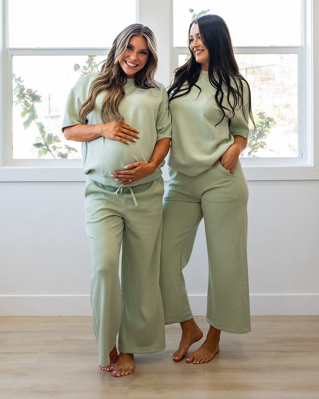 NEW! Macey Scuba Fabric Top - Pistachio Cream Rae Mode