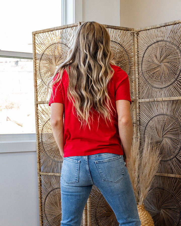 Mono B Classic Boxy Fit Tee - Cherry Mono B