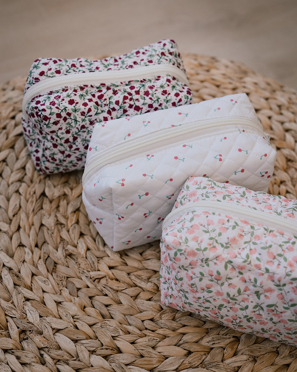 Quilted Cosmetic Pouch Bag - 3 Options Zenana