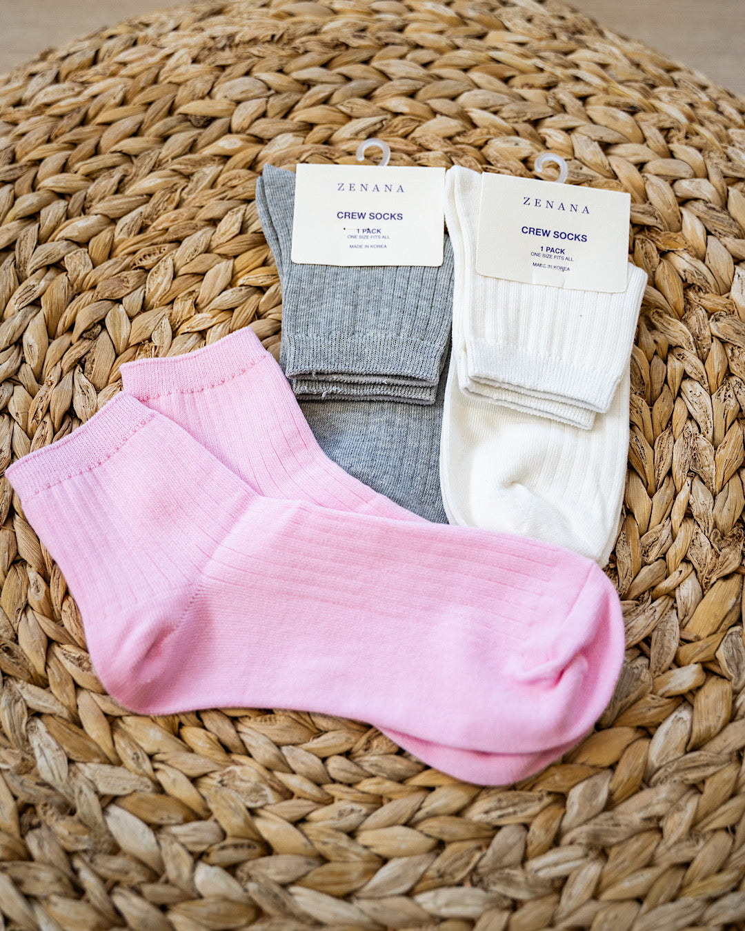 DOORBUSTER! Wide Ribbed Crew Socks - 3 Options Zenana
