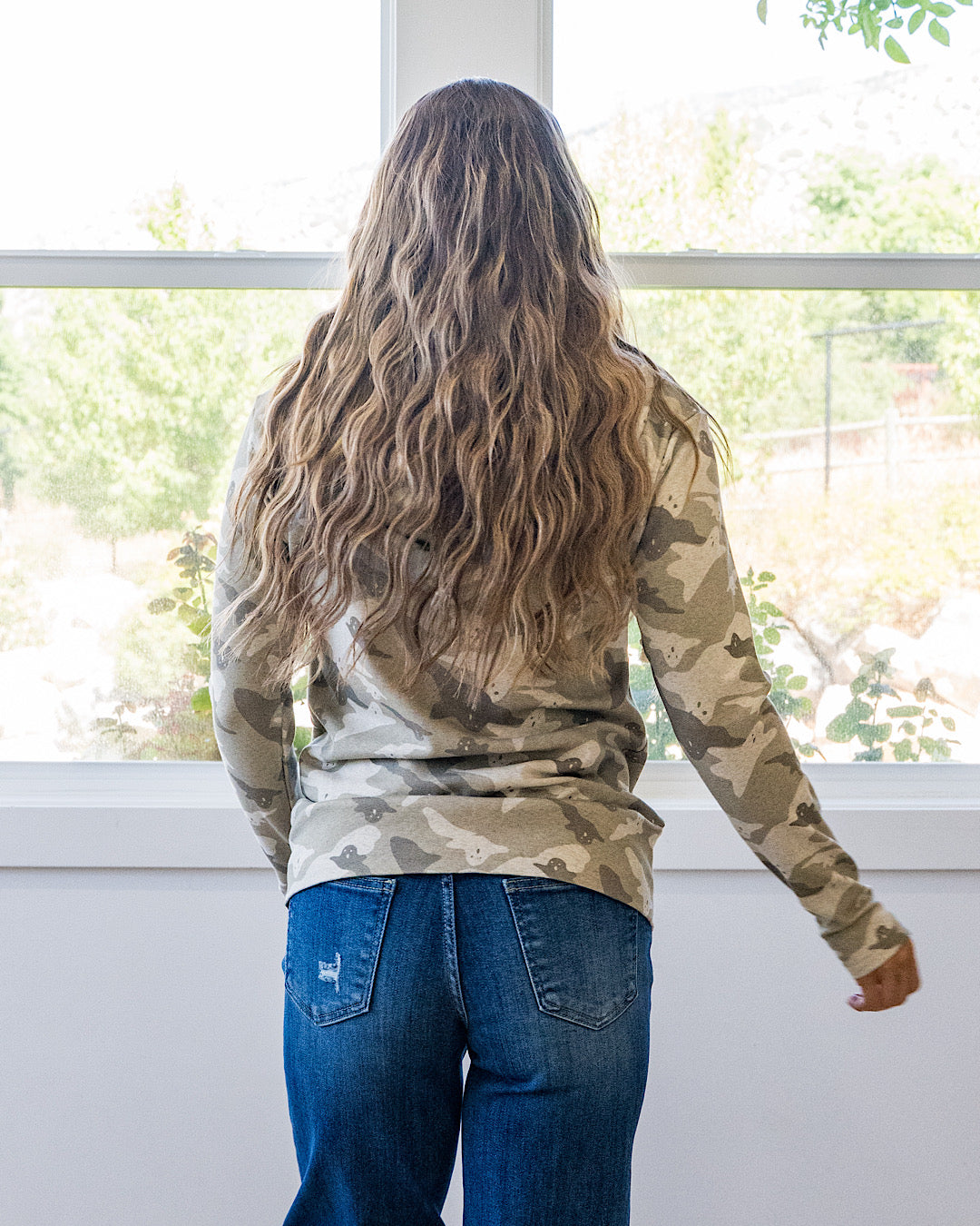 NEW! Ampersand Ave Peek-A-Boo Camo FullZip Sweatshirt Ampersand Ave
