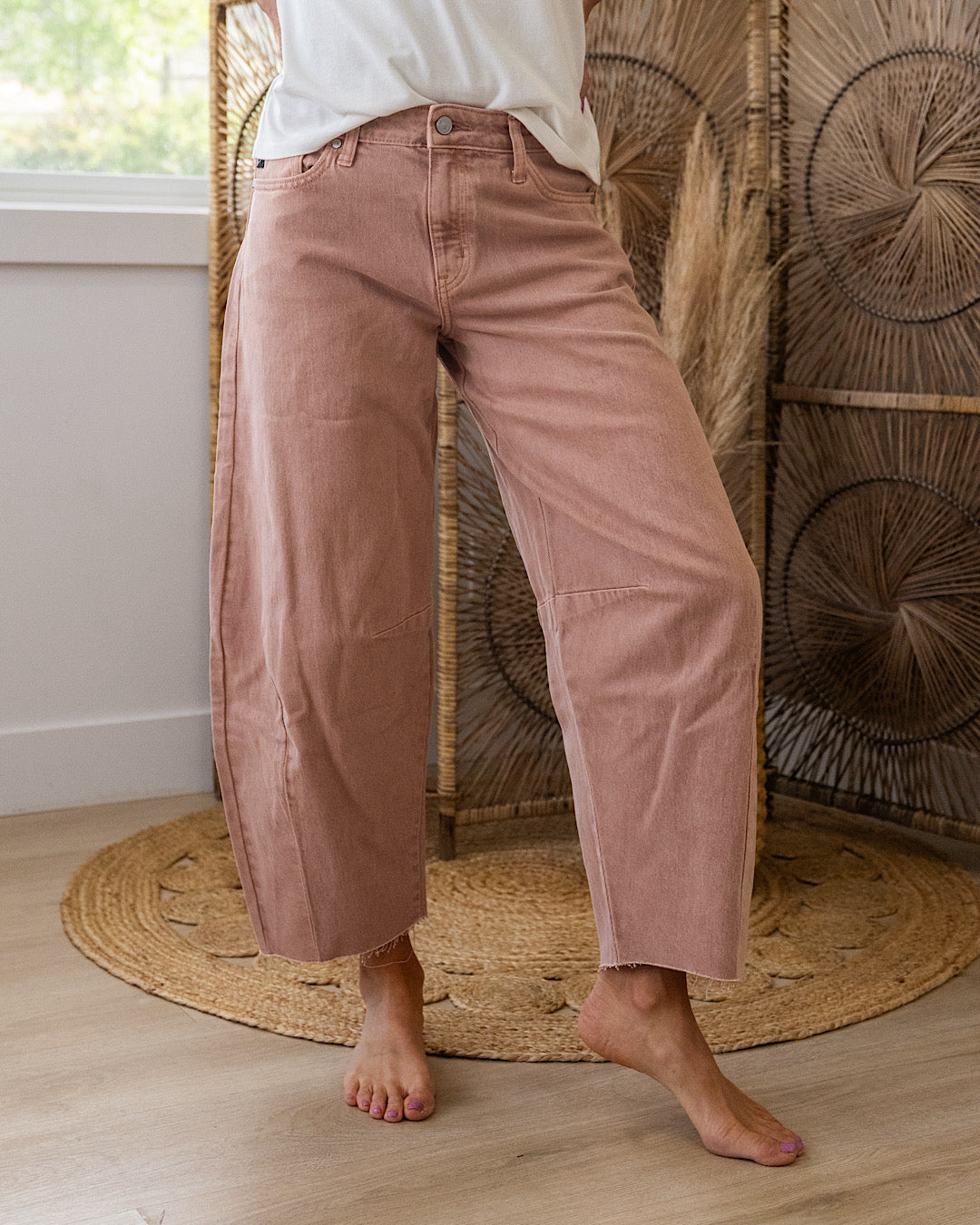 KanCan Made For You Barrel Jeans - Dusty Pink KanCan