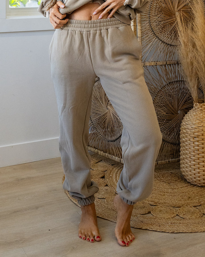 NEW! Ampersand Ave Comfort Zone Joggers - Mocha Lace