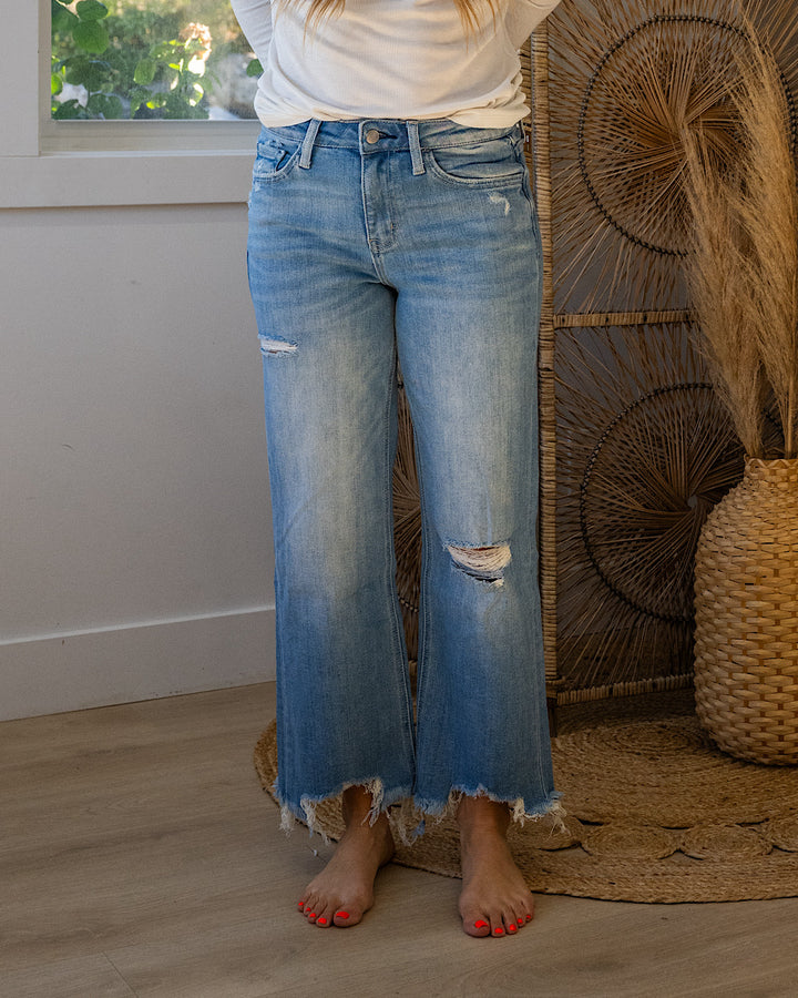 Lovervet Kaylee Distressed Wide Leg Jeans Lovervet