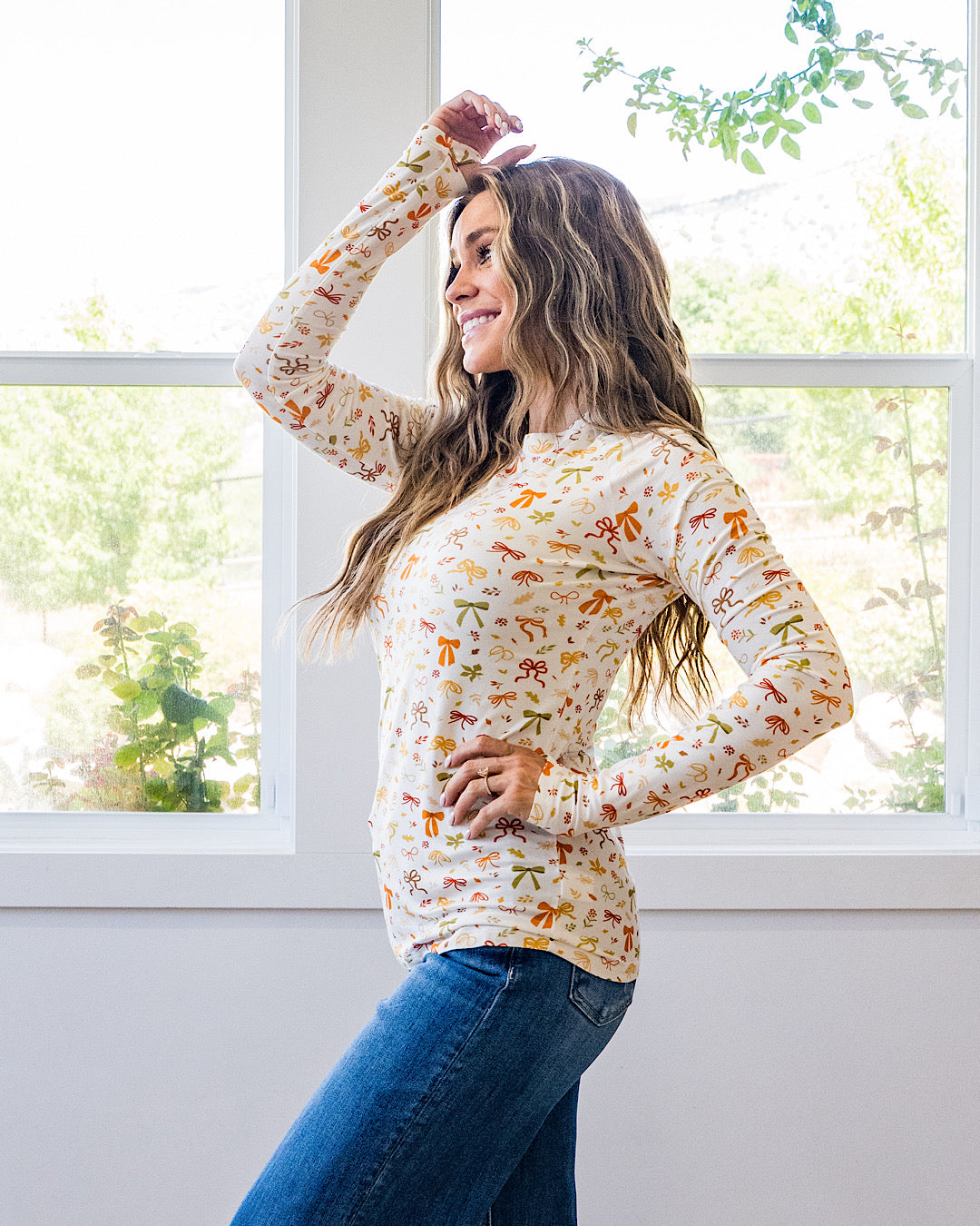 NEW! Blair Long Sleeve Top - Harvest Bows Michelle Mae