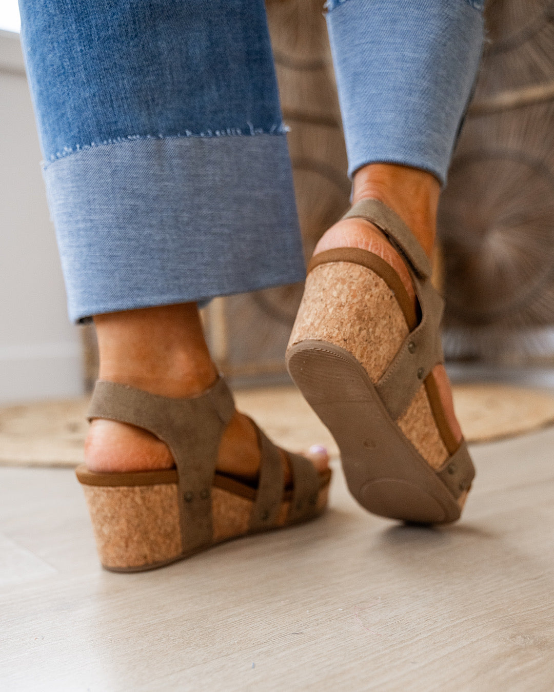 Very G Casper 2 Wedge Sandals - Tan FINAL SALE Very G