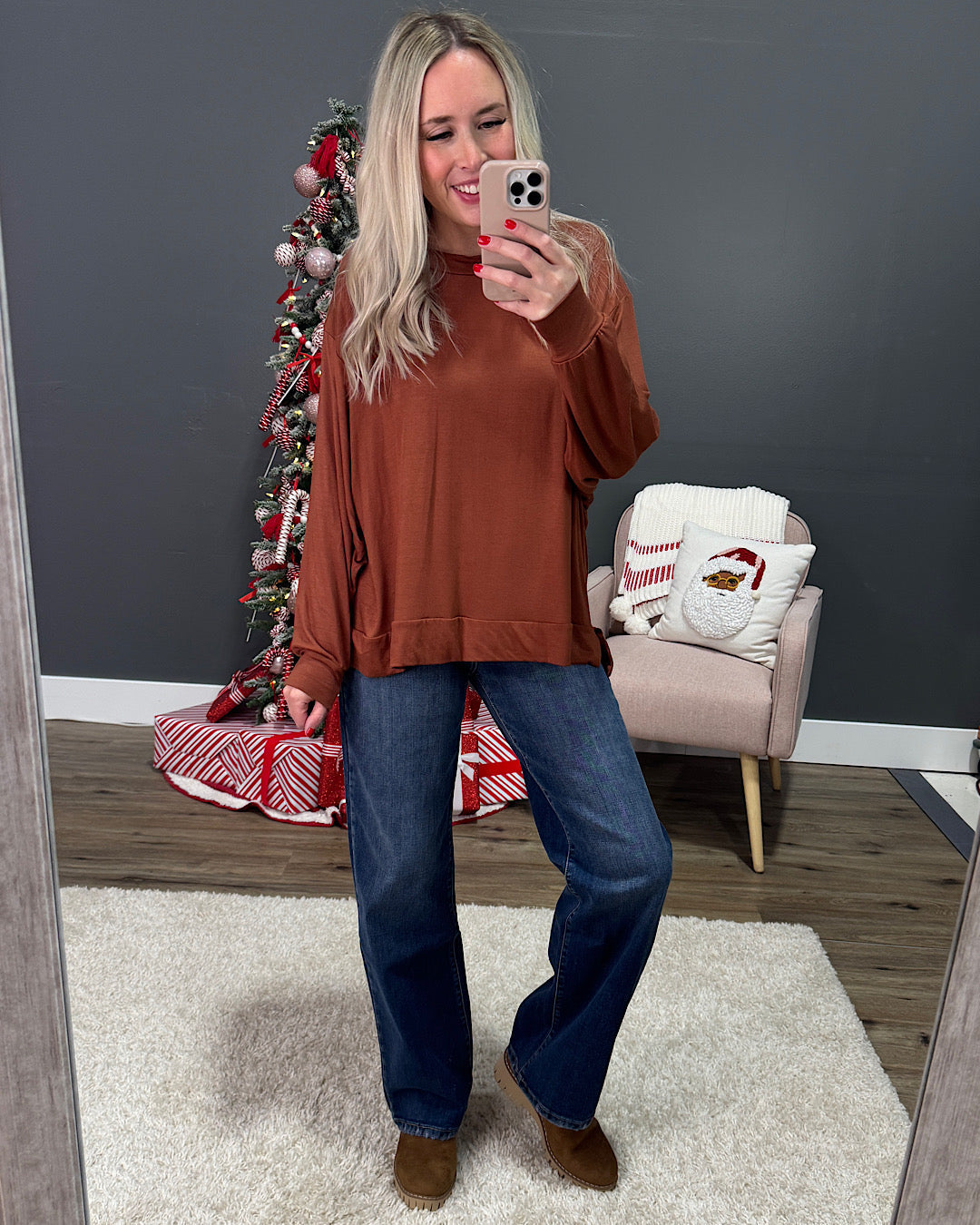 DOORBUSTER! Dolman Sleeve Top - Hazelnut Sew In Love