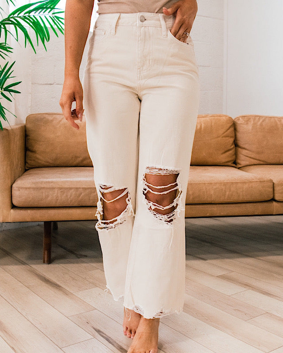Vervet 90's Crop Flare Jeans - Color Options Available! Vervet Natural