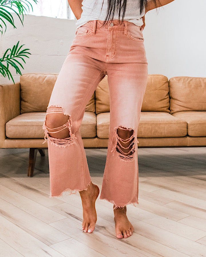 Vervet 90's Crop Flare Jeans - Color Options Available! Vervet Melon