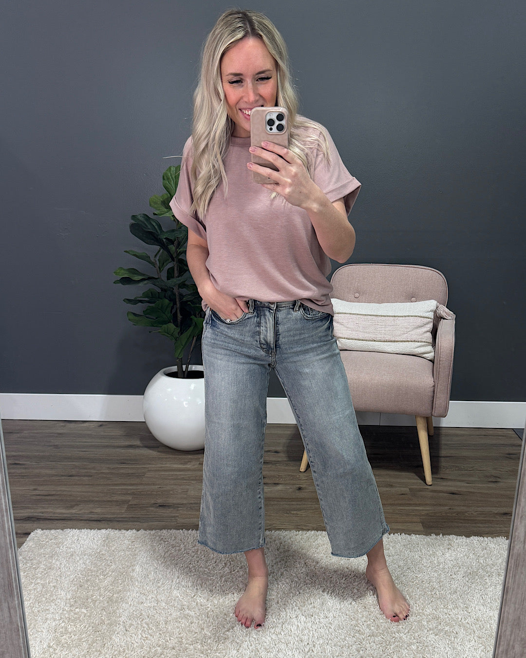 Judy Blue Donna Control Top Wide Leg Jeans Judy Blue