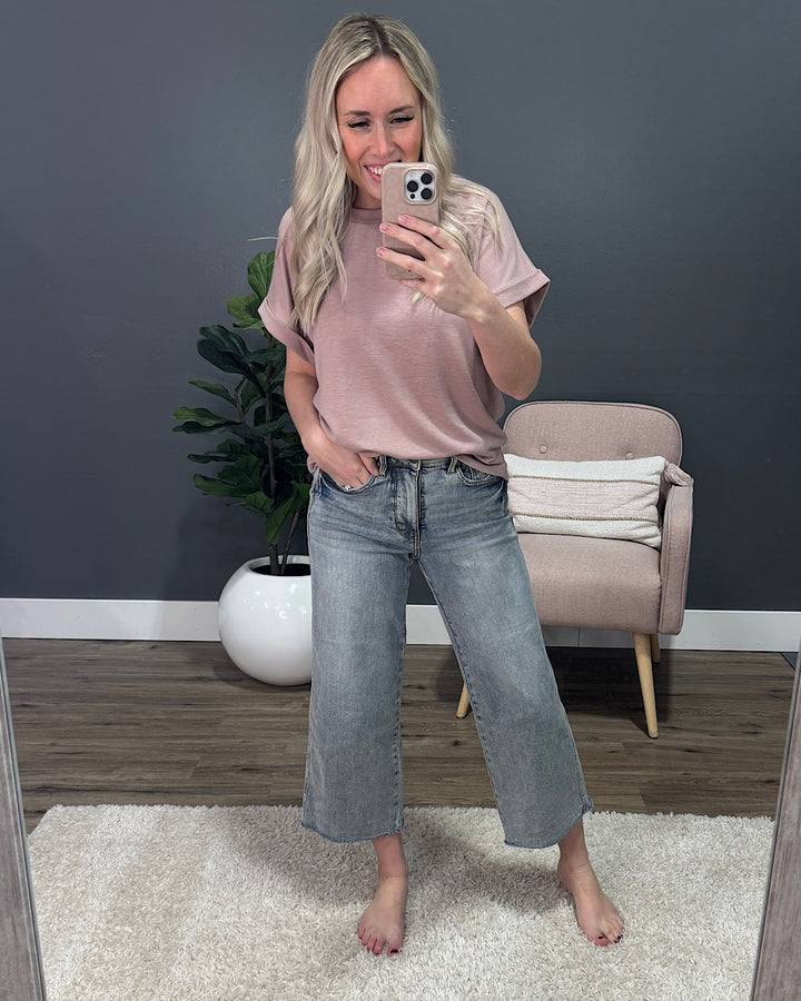 Judy Blue Donna Control Top Wide Leg Jeans Judy Blue