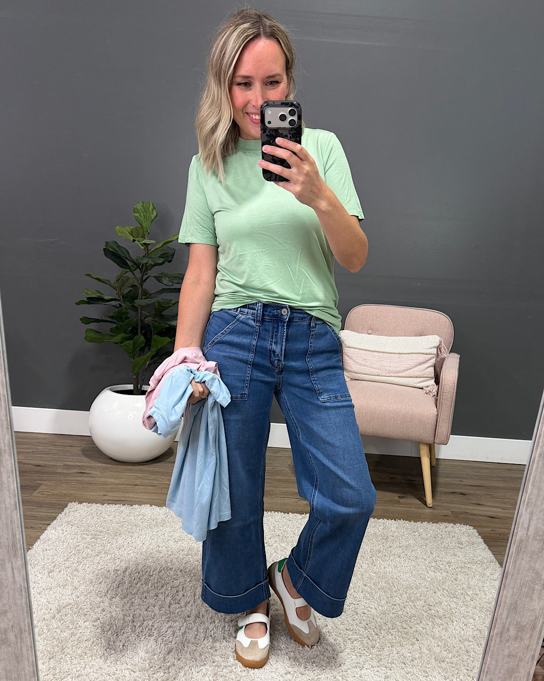 NEW! Blair Short Sleeve Top - Sky Blue Michelle Mae