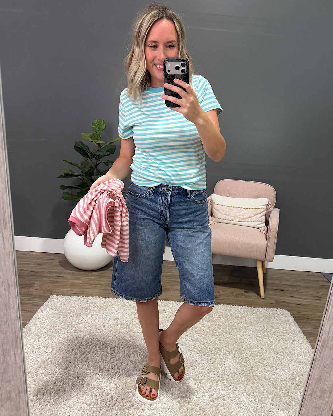 NEW! Julie Striped Knit Top - Sky Blue & Ivory Wishlist
