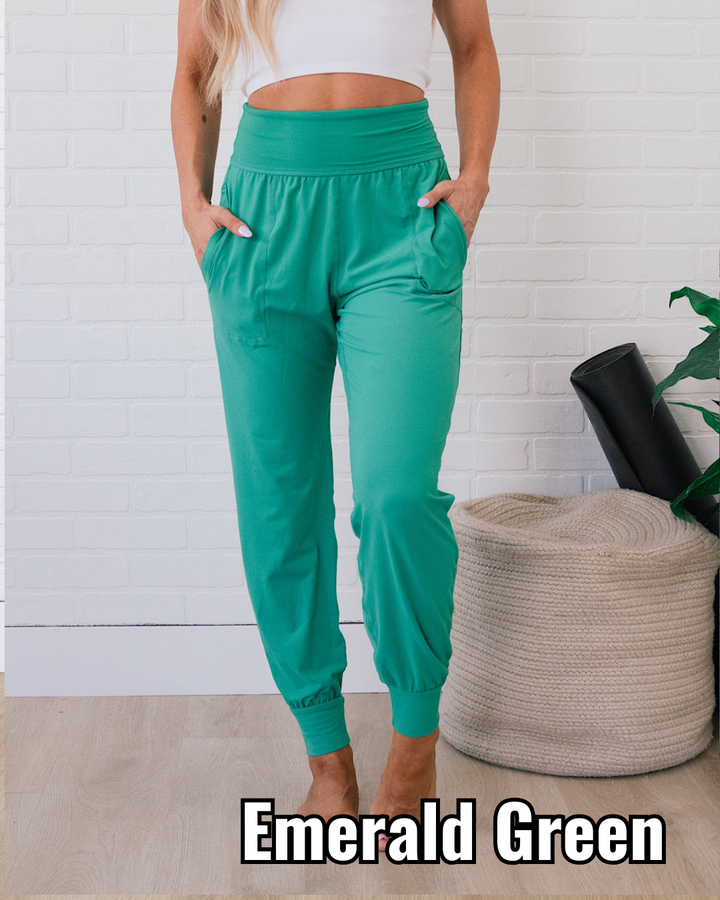 Yoga Joggers - Emerald Green Rae Mode Small