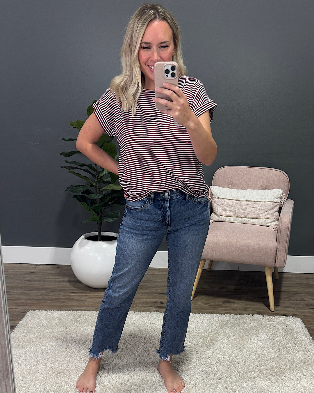 KanCan Seems Like Fate Fray Hem Straight Jeans KanCan