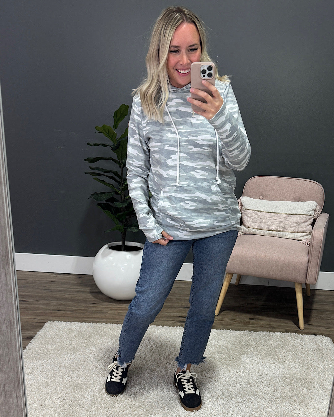 Hailey Pullover Hoodie - Camo Michelle Mae