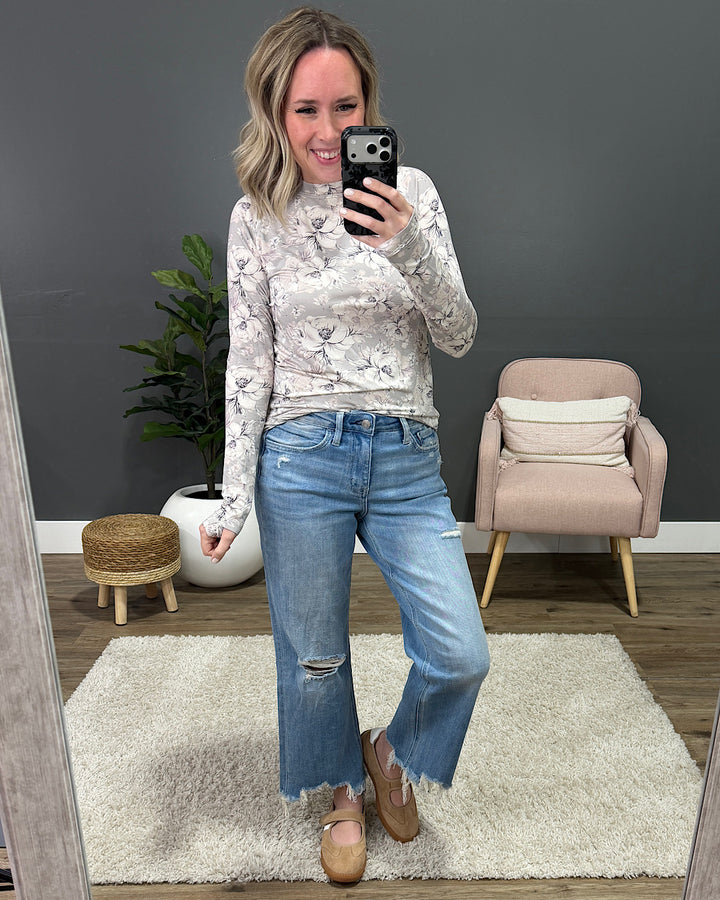 Lovervet Kaylee Distressed Wide Leg Jeans Lovervet