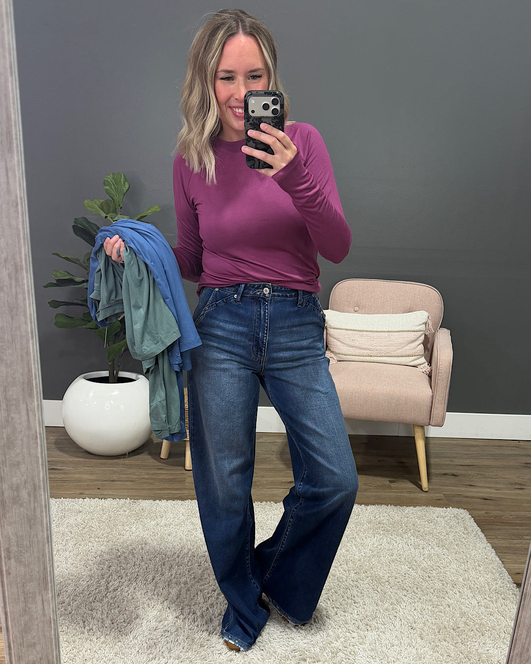Blair Long Sleeve Top - Dusty Jade Michelle Mae