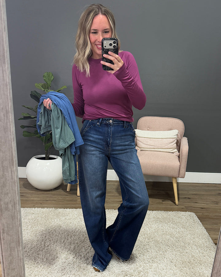 Blair Long Sleeve Top - Dusty Jade Michelle Mae