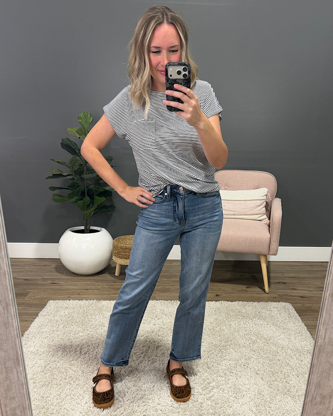 Judy Blue Keep You Non Distressed Control Top Straight Jeans Judy Blue