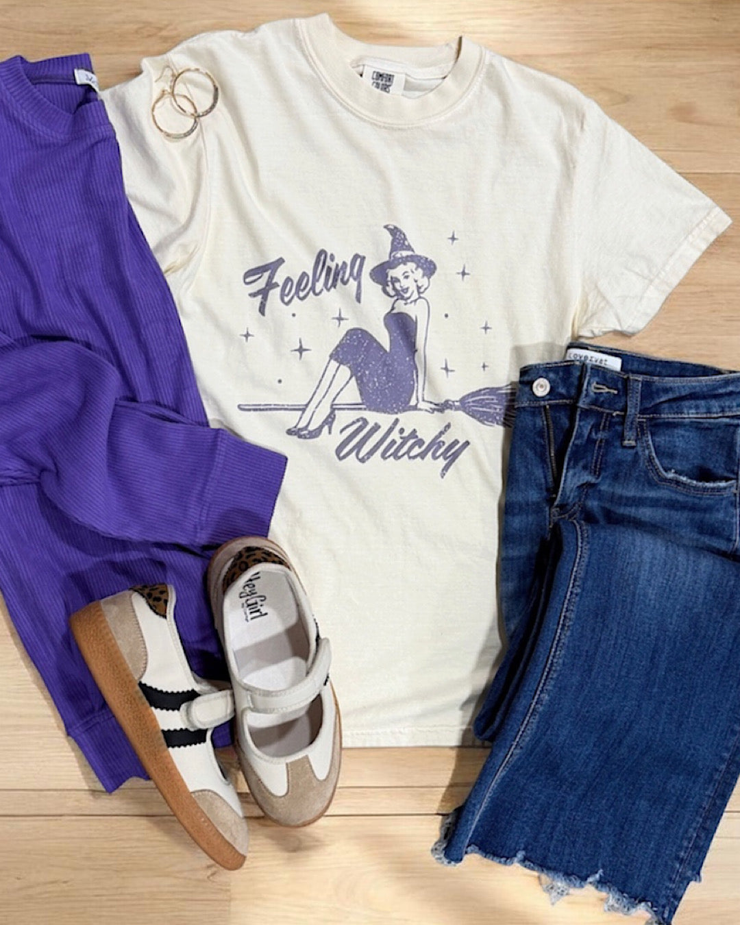 NEW! Feeling Witchy Ivory Tee Girl Tribe