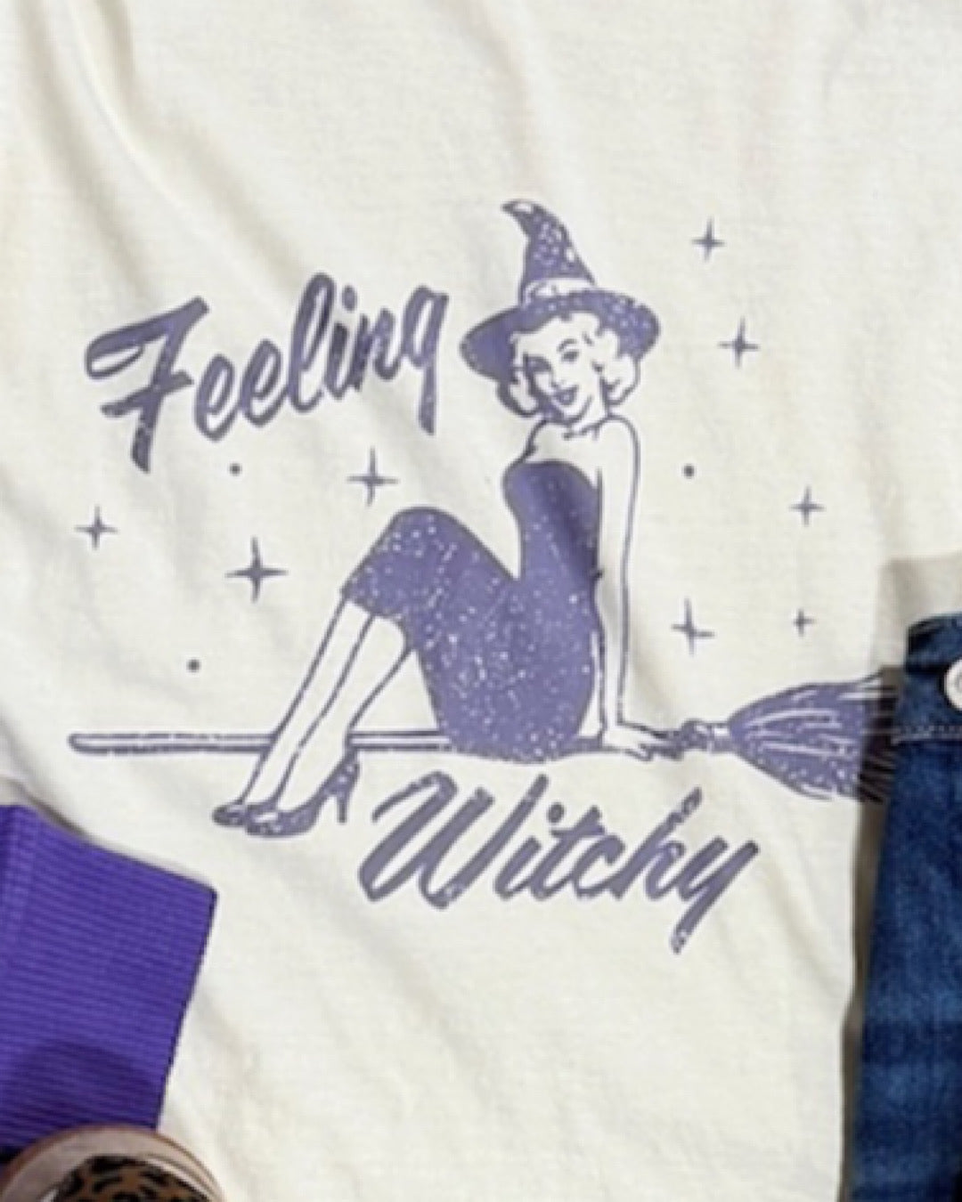 NEW! Feeling Witchy Ivory Tee Girl Tribe