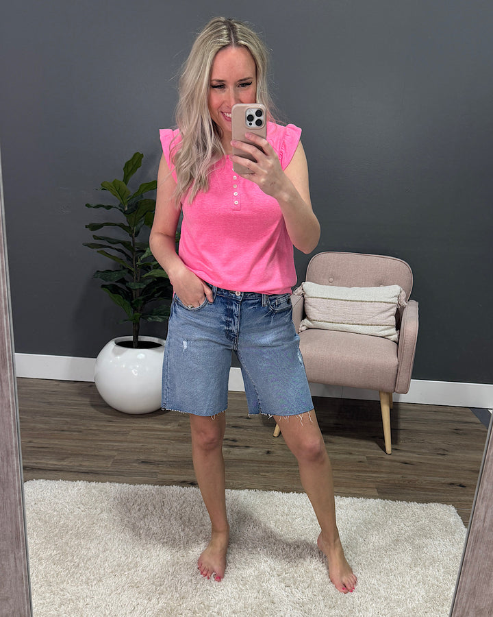 KanCan Dakota Relaxed Bermuda Jean Shorts FINAL SALE KanCan