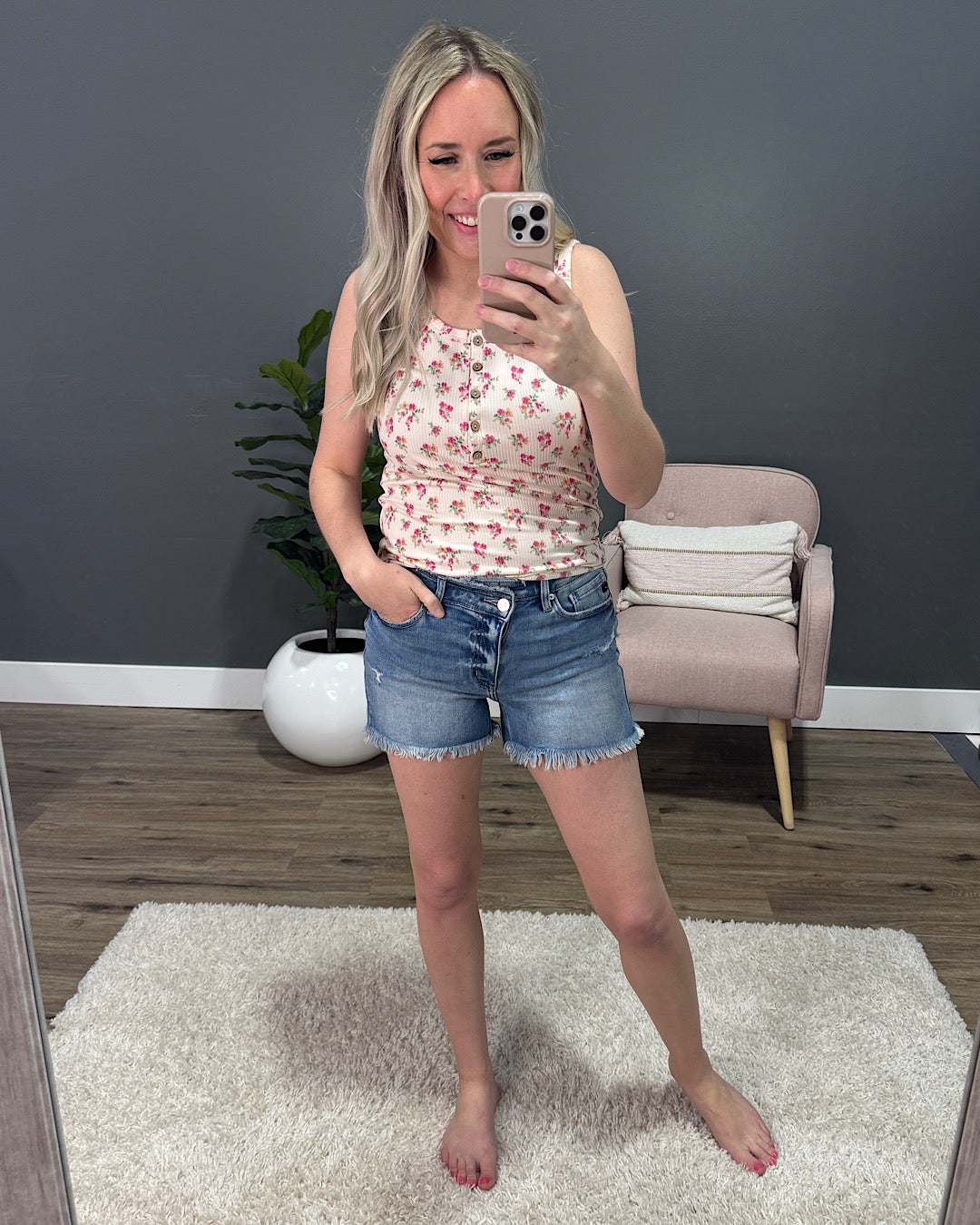 KanCan Londyn Crossover Waist Jean Shorts FINAL SALE KanCan