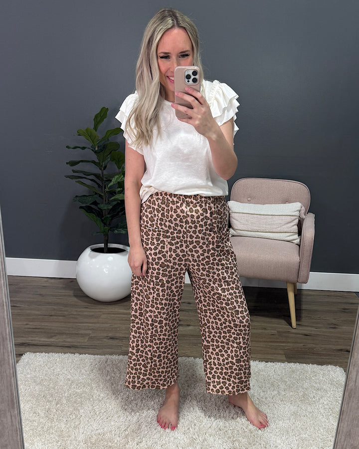 Alice Corded Leopard Print Pants Lovely Melody