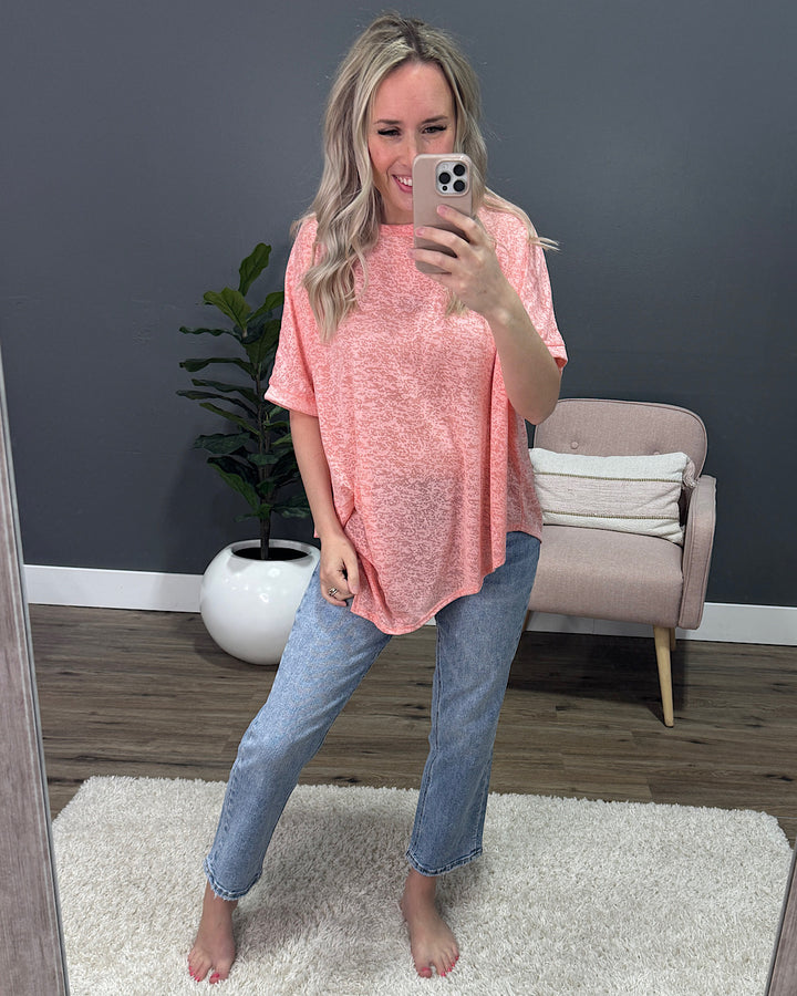 Laura Asymmetrical Top - Coral FINAL SALE Heimish