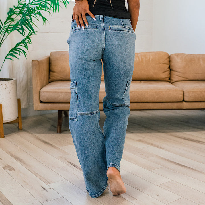 KanCan Natasha Wide Leg Cargo Jeans SALE KanCan