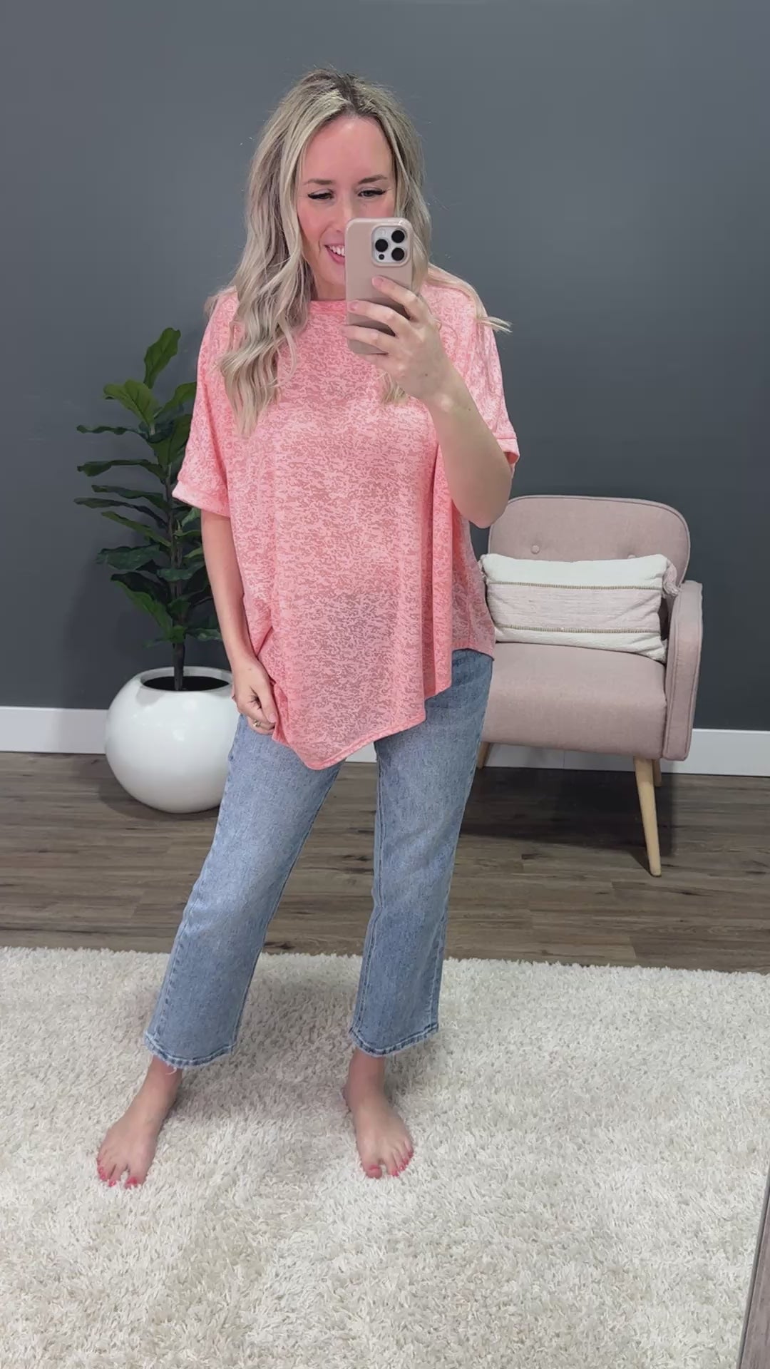 Laura Asymmetrical Top - Coral FINAL SALE Heimish